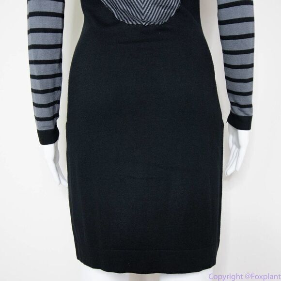 Tart black and grey stripe bodycon sweater dress, size XS - Picture 8 of 16